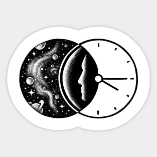 Space and Time Sticker